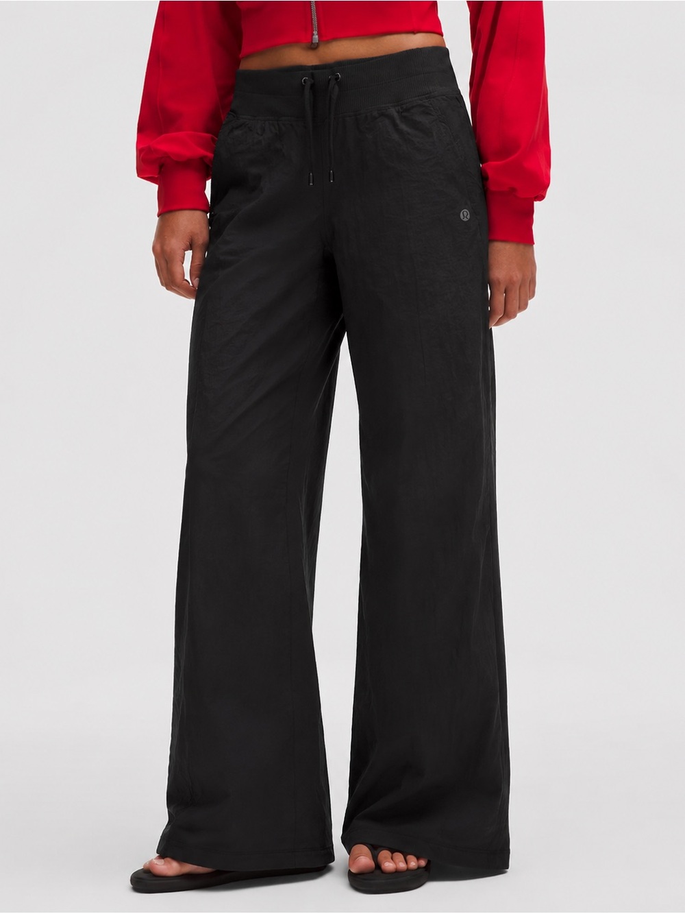 Lululemon Dance Studio Black Lux Flare Wide Leg Drawstring Pants 28” Inseam, 2